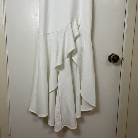 NEW! Selfie Leslie Emoji Asymmetrical Hemline Dress White bridal Wedding Small - Picture 8 of 12
